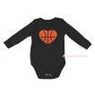 Black Baby Jumpsuit & Basketball Heart Print TH635